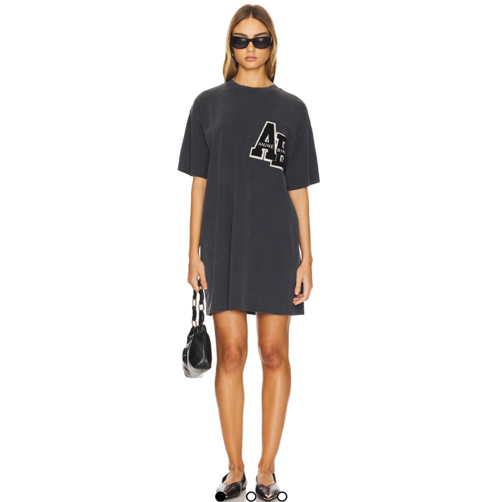 Anine Bing Beth Letterman T-Shirt Dress size XS